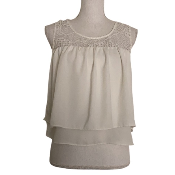 ZARA blouse sleeveless lace layered - Picture 1 of 11